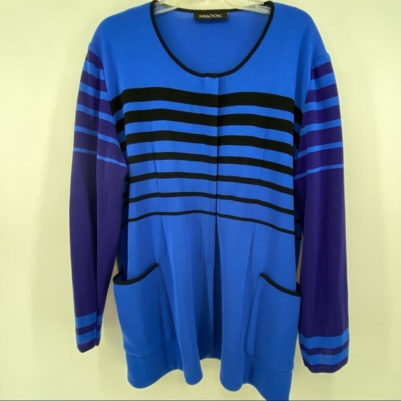 Misook Sz 0X Blue Purple Cardigan - Picture 3 of 9